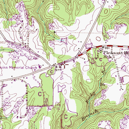 Topographic Map of Wingo Cemetery, AL