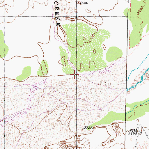 Topographic Map of Moore Creek, TX