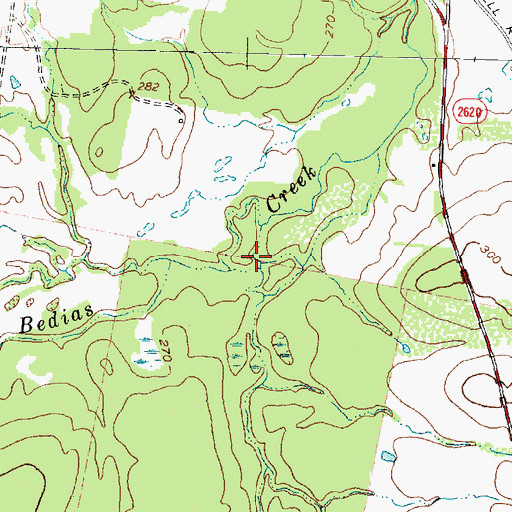 Topographic Map of Mooring Creek, TX