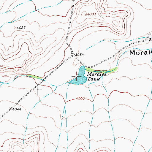Topographic Map of Morales Tank, TX