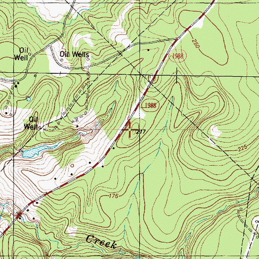 Topographic Map of Morgan Creek Oil Field, TX