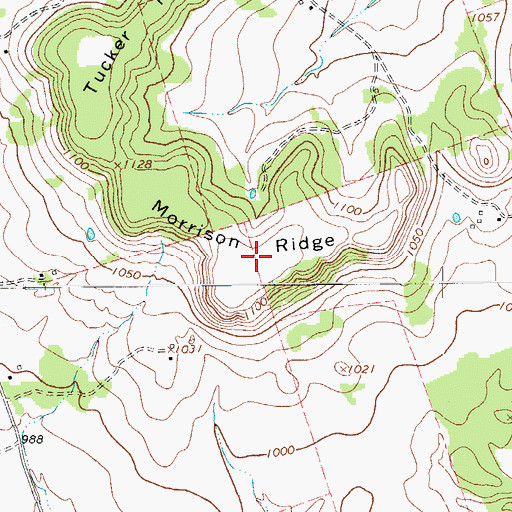 Topographic Map of Morrison Ridge, TX