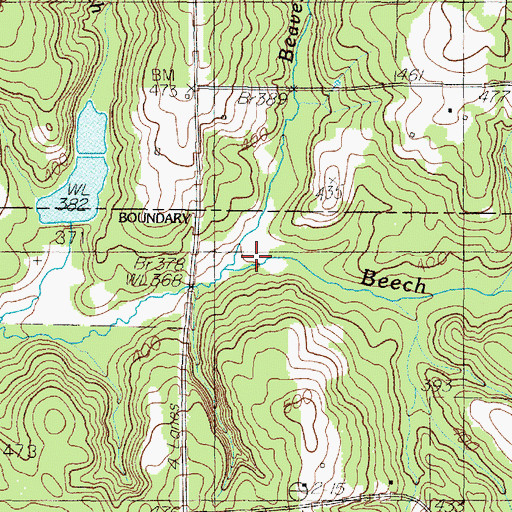 Topographic Map of Morrow Branch, TX