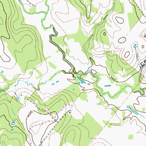 Topographic Map of Moss Spring Branch, TX
