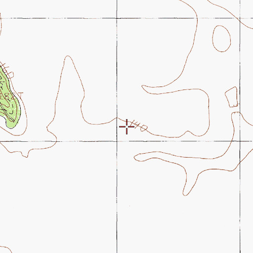 Topographic Map of Mott Cemetery, TX