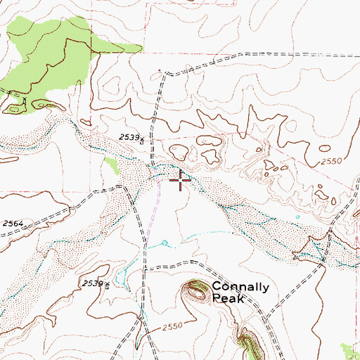 Topographic Map of Mott Creek, TX