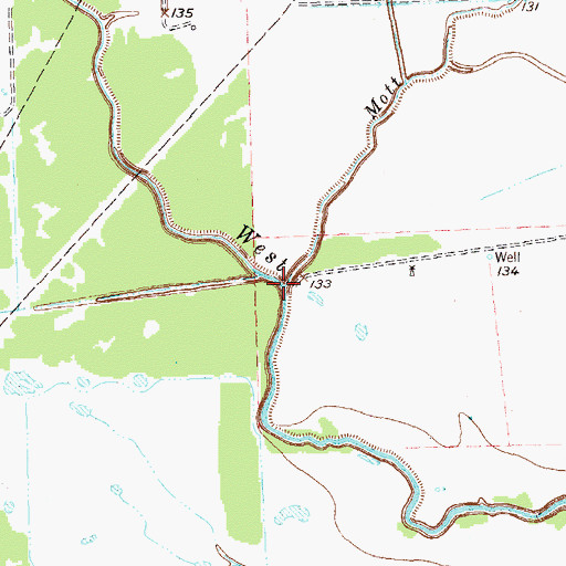 Topographic Map of Mott Slough, TX
