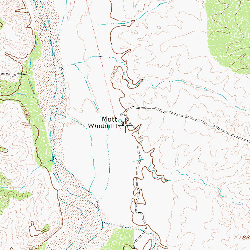 Topographic Map of Motto Windmill, TX