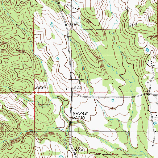 Topographic Map of Bethel Church (historical), AL
