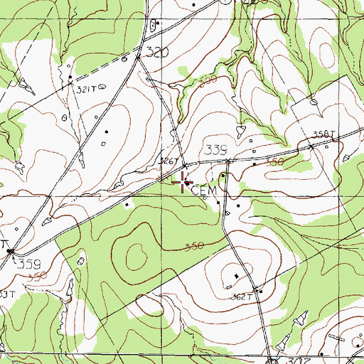 Topographic Map of Mount Bethel Church, TX