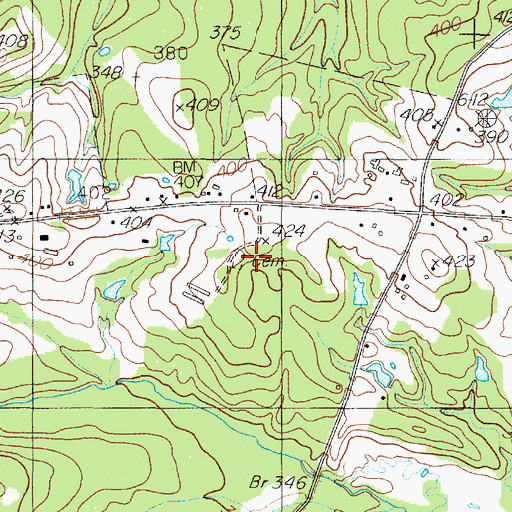 Topographic Map of Mount Gillion Cemetery, TX