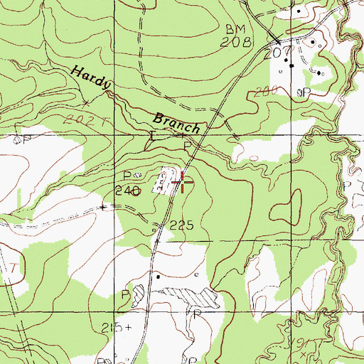 Topographic Map of Mount Hope Cemetery, TX