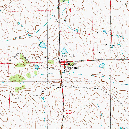 Topographic Map of Bogahoma Church, AL