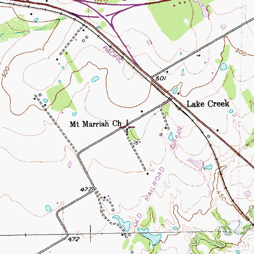 Topographic Map of Mount Marriah Church, TX