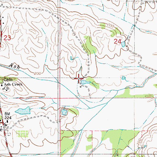 Topographic Map of Bogahoma Church (historical), AL