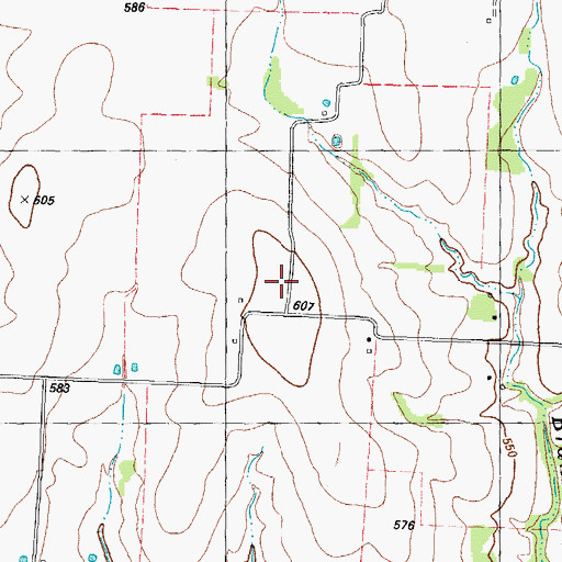 Topographic Map of Mount Moriah Church, TX