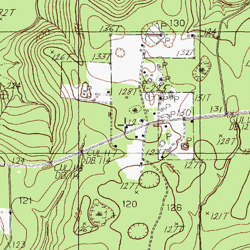 Topographic Map of Mount Nebo Church, TX