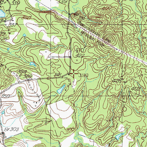 Topographic Map of Mount Olive Church, TX