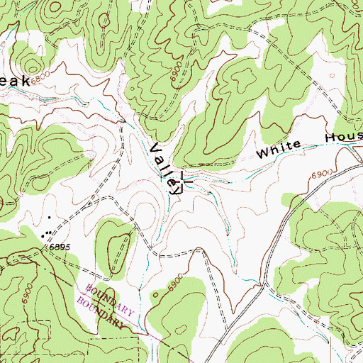 Topographic Map of White House Valley, AZ