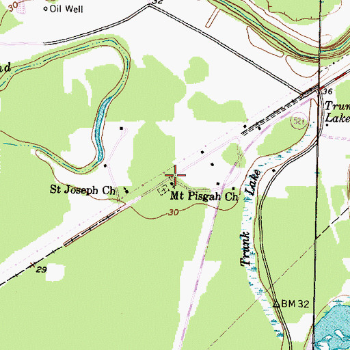 Topographic Map of Mount Pisgah Church, TX