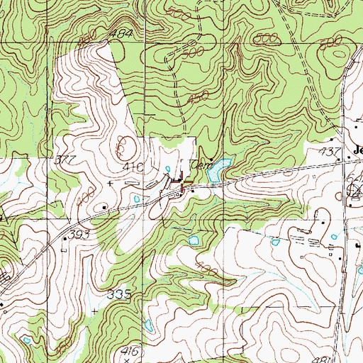 Topographic Map of Mount Pleasant Church, TX