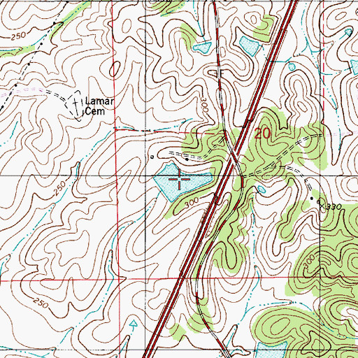Topographic Map of Cedar Lake, AL