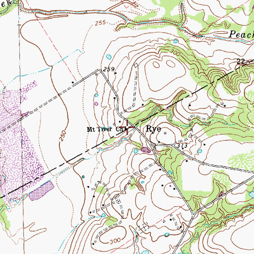 Topographic Map of Mount Tiver Church, TX