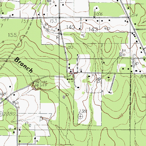 Topographic Map of Mount Zion Church, TX