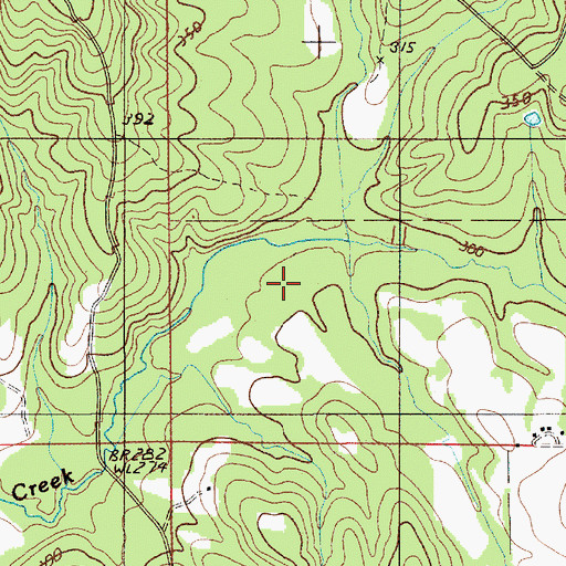 Topographic Map of Church Branch, AL