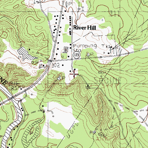 Topographic Map of Mount Zion Church, TX