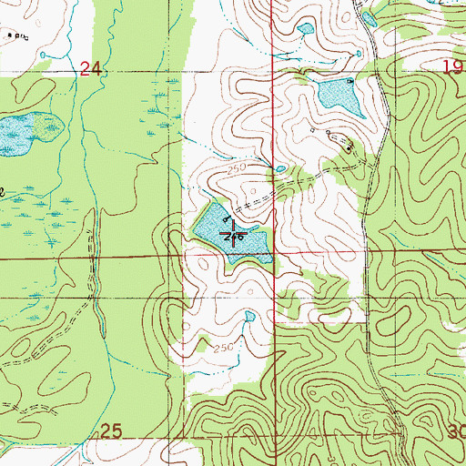 Topographic Map of Collins Lake, AL