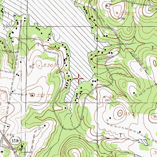 Topographic Map of Mud Creek, TX