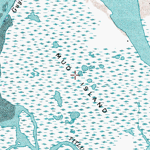 Topographic Map of Mud Island, TX