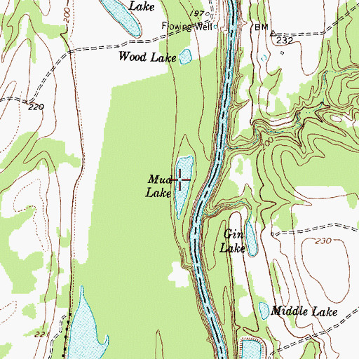 Topographic Map of Mud Lake, TX
