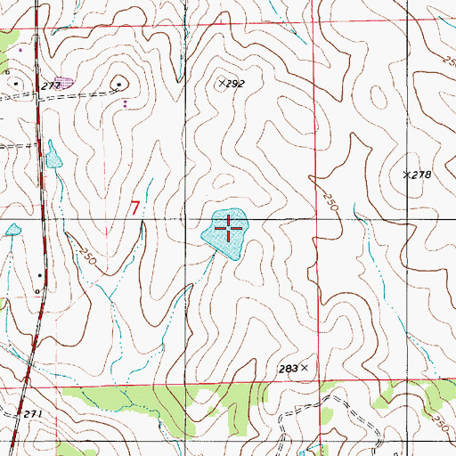 Topographic Map of Crenshaws Pond, AL