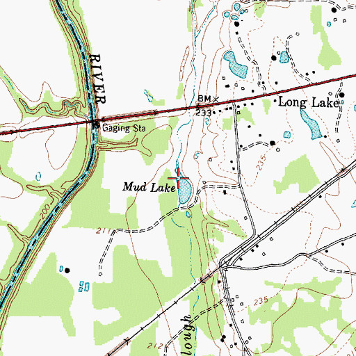 Topographic Map of Mud Lake, TX