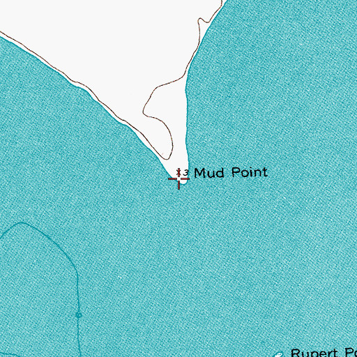 Topographic Map of Mud Point, TX