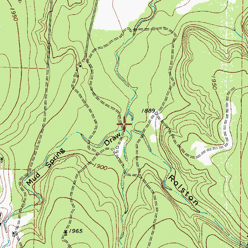 Topographic Map of Mud Spring Draw, TX