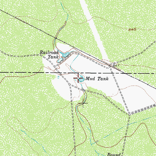 Topographic Map of Mud Tank, TX
