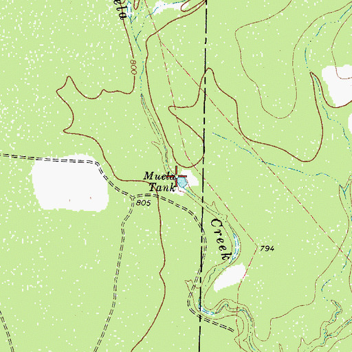 Topographic Map of Muela Tank, TX