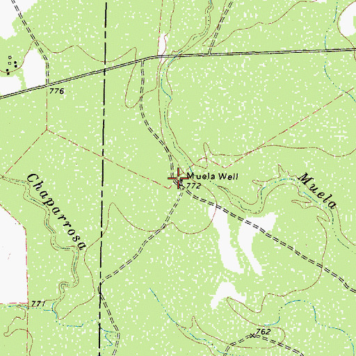 Topographic Map of Muela Well, TX