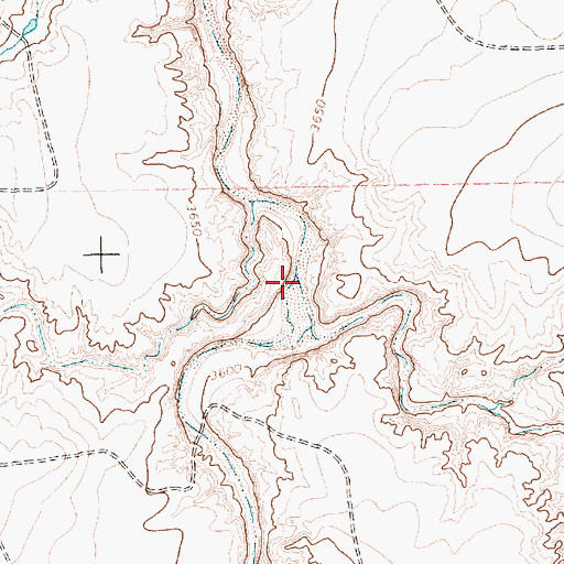 Topographic Map of Mujares Creek, TX