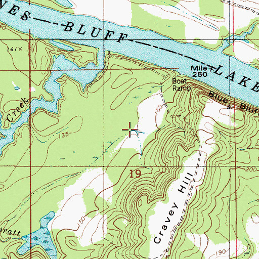 Topographic Map of De Bardeleben Landing, AL