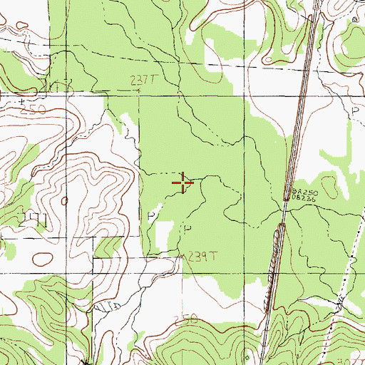 Topographic Map of Mulberry Creek, TX