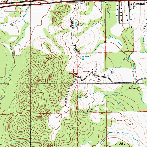 Topographic Map of Deacon Hill Church (historical), AL