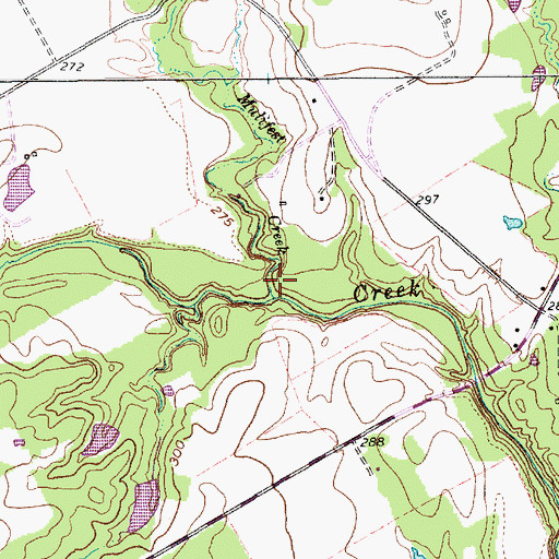 Topographic Map of Mulifest Creek, TX