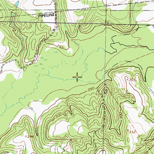 Topographic Map of Murchison Branch, TX