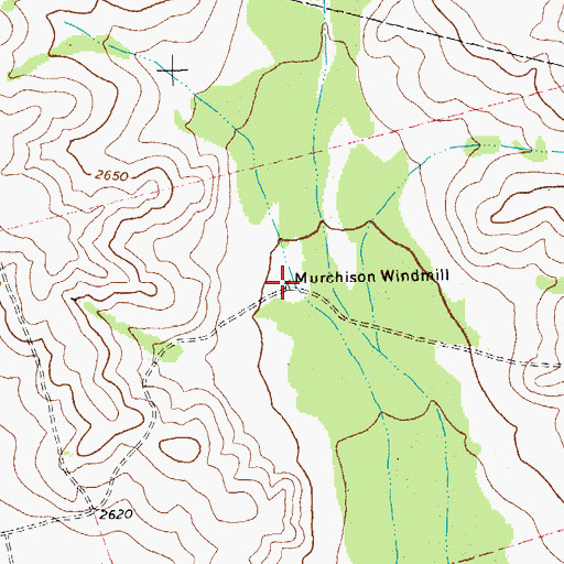 Topographic Map of Murchison Windmill, TX