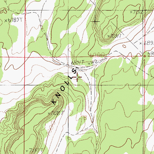 Topographic Map of White Knolls, AZ
