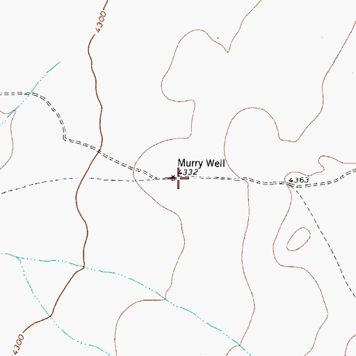 Topographic Map of Murry Well, TX